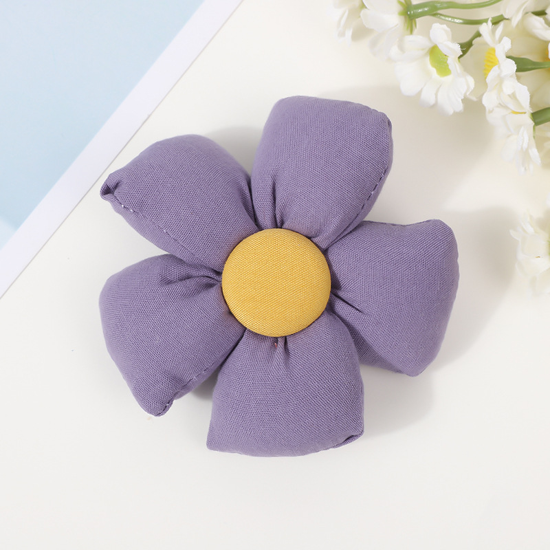 布艺彩色花朵辅料五瓣花个性潮袜子包包配饰头饰配件详情8