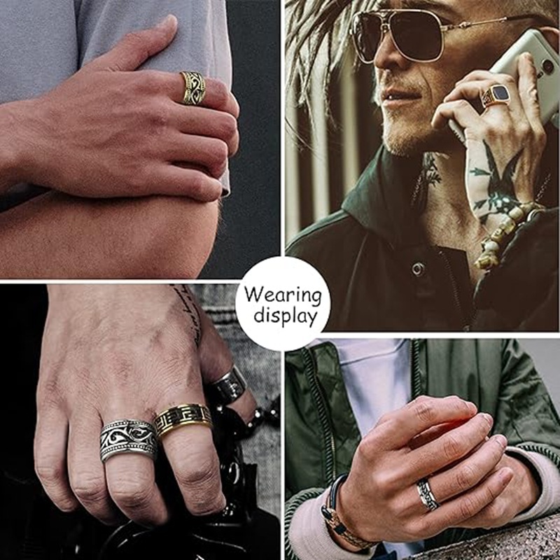 Wholesale of best-selling titanium steel chain rings, rotating ring sets and stainless steel jewelry for cross-border e-commerce in Europe and America pic 6