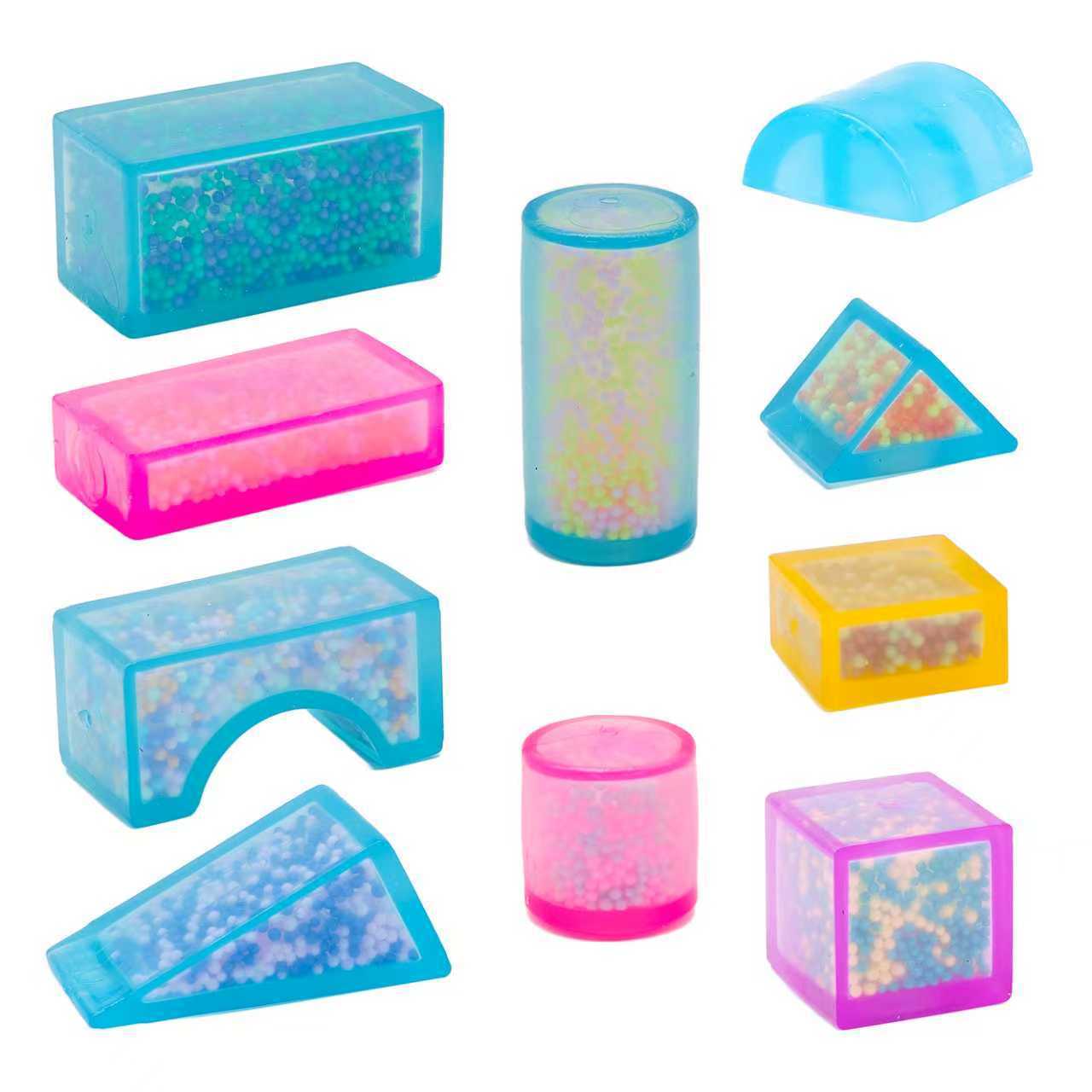 跨境新款儿童早教益智玩具积木解压泡沫水珠捏捏拼接玩具软胶玩具详情2