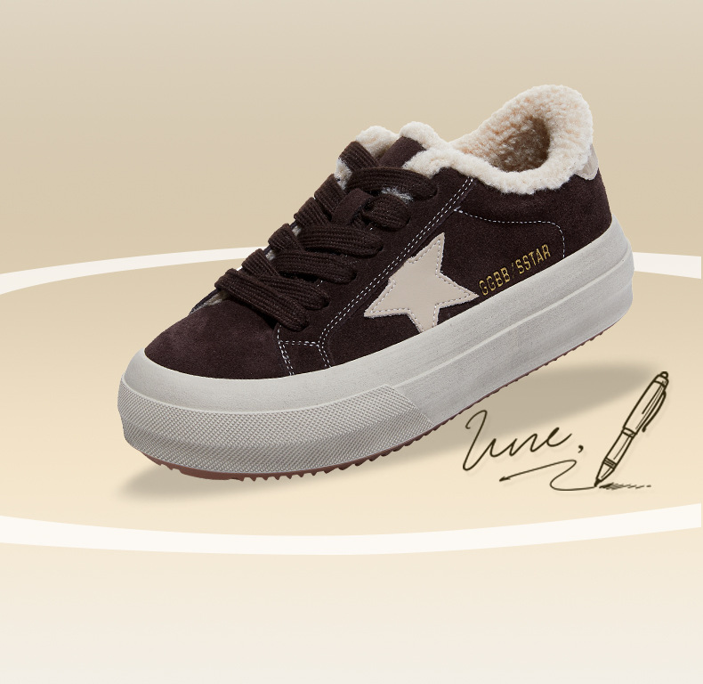 头层牛皮小白鞋女2025冬季新款平底加绒保暖板鞋休闲百搭豹纹女鞋详情13