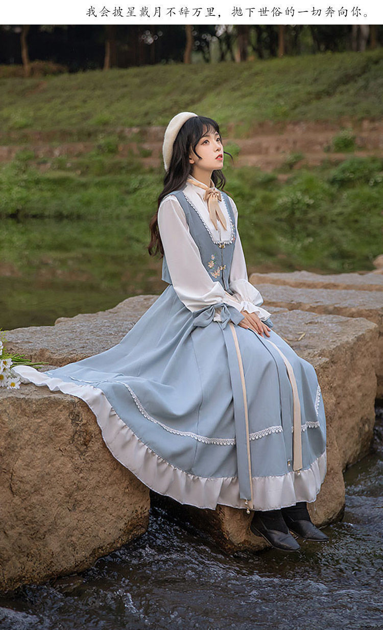 国潮-汉服女成人新款改良汉元素套装破裙中国风日常穿搭详情12