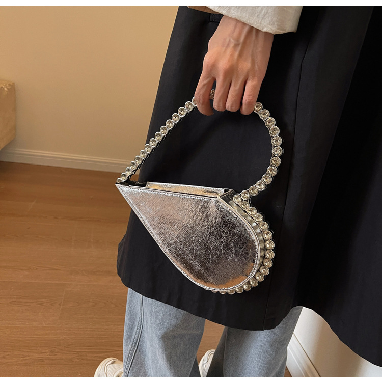 跨境爆款2024春夏新款手拿心形包包镶钻晚宴包时尚洋气女包手拎包详情13