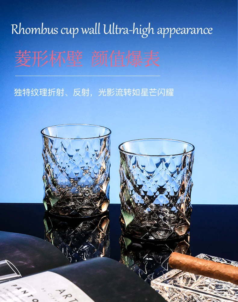 Czech imported whisky glass, high appearance level, crystal glass, high-end sense, home whisky glass, glass beer glass pic 15