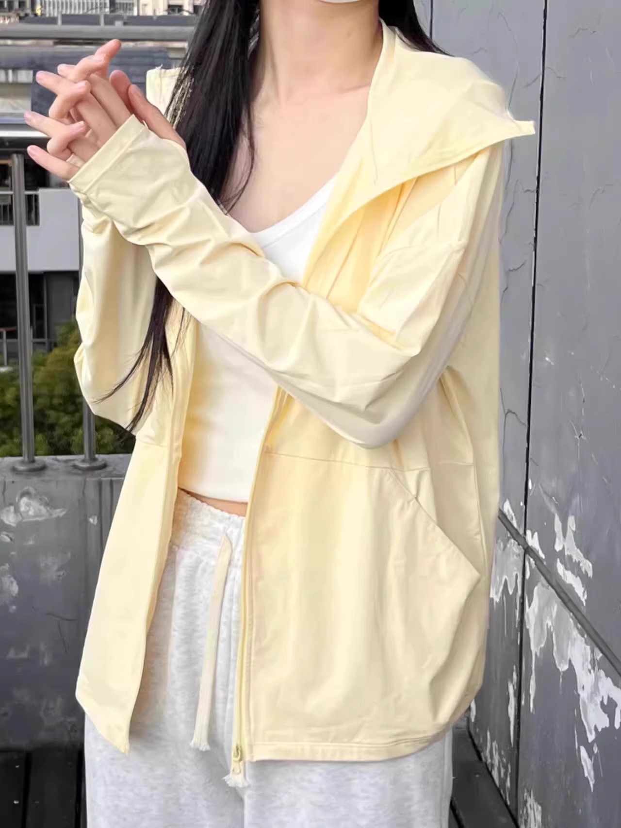 Ice silk hooded sun-protective clothing, thin outdoor wear, sun-protective clothing for women, loose summer 2025 new style cardigan pic 10