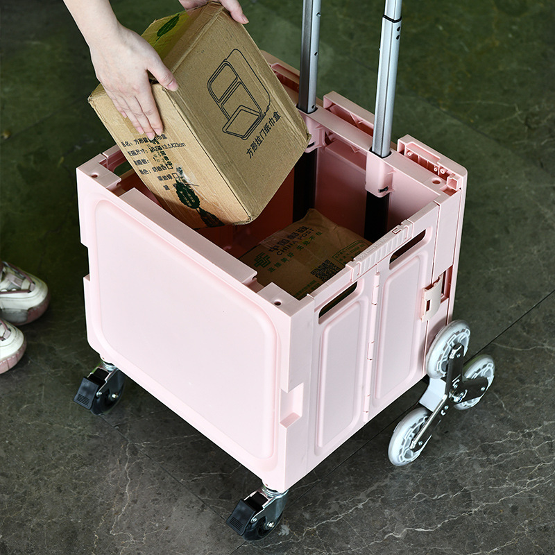 Bookcase storage box, a student classroom book organization and storage box with wheels, pull rods, foldable and transparent storage box pic 9