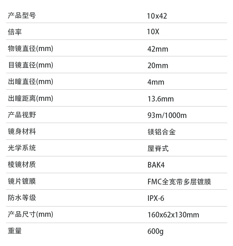 艾博睿新款DT-A10X42双筒望远镜高倍高清直筒便携户外观景跨境详情34
