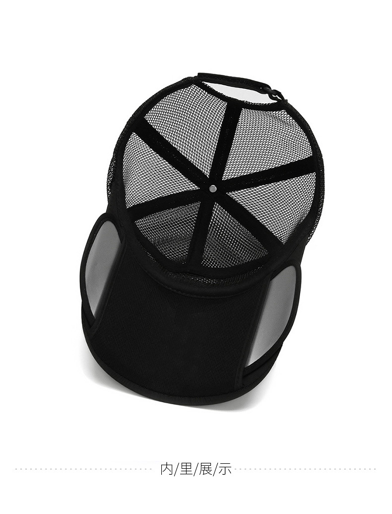 Summer pull-out brim net hat, fashionable, casual, sporty, trendy, sunshade and sun protection, embroidered letters, suitable for men, women, middle-aged and elderly pic 11