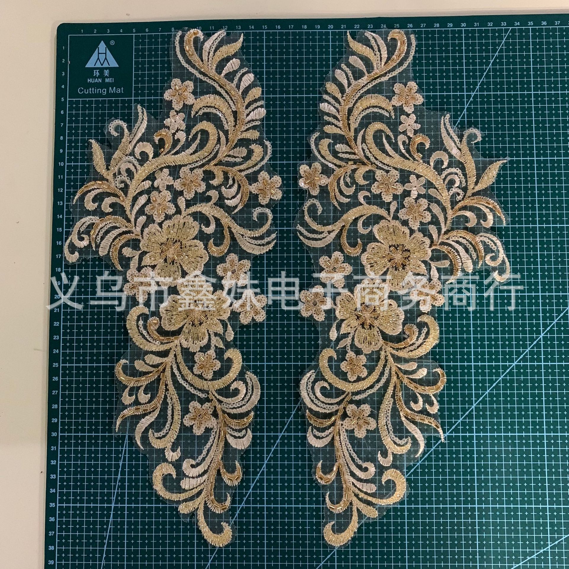 Best-selling colored three-dimensional lace embroidered fabric stickers for diy evening gowns and wedding clothing accessories with sequins and decals pic 18