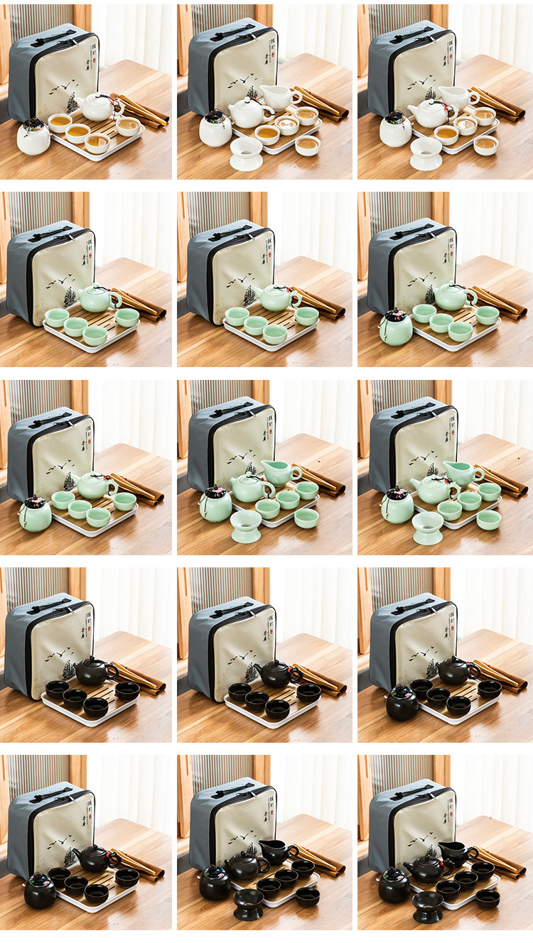 户外便携式旅行功夫茶具套装陶瓷盖碗一壶四杯整套批发礼品印logo详情4
