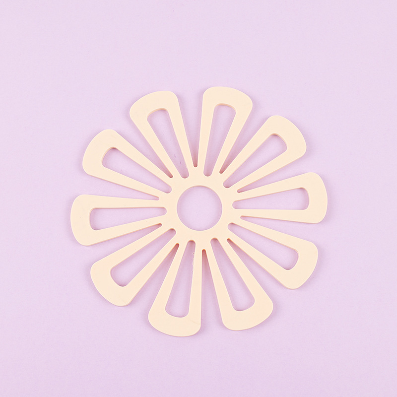 花朵隔热垫创意硅胶防烫垫家用防滑碗盘垫防热碟子垫菜垫锅垫详情9