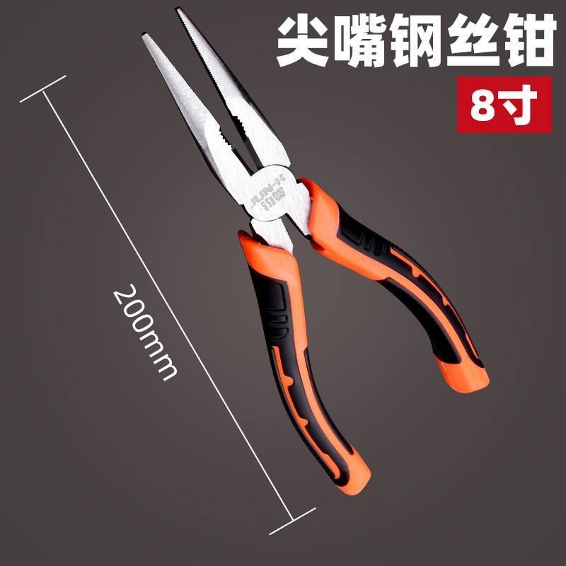 Wholesale of 8-inch pliers, 6-inch industrial-grade hardware tools, pointed-nose pliers, carbon steel diagonal pliers, wire cutters pic 12