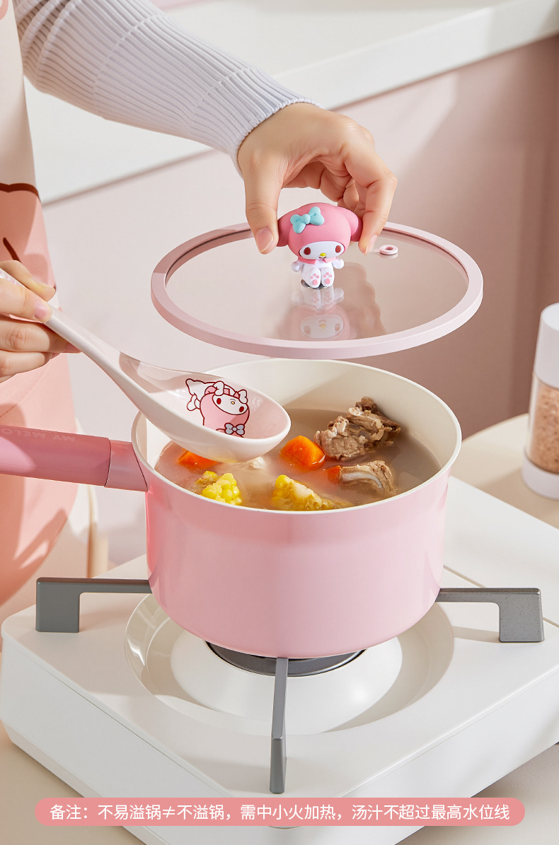 Sanrio multi-functional milk pot, non-stick pot, infant and baby special complementary food pot, soup pot, steaming and cooking integrated instant noodle pot pic 13