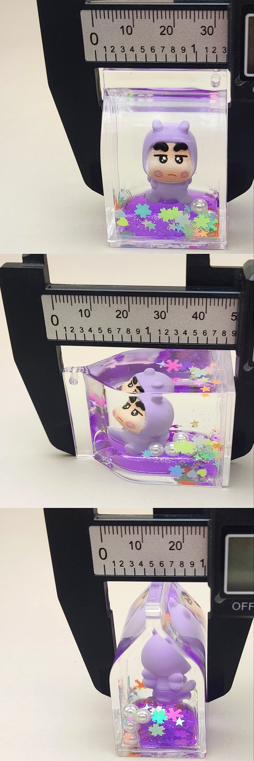 创意亚克力入油流沙瓶卡通系列钥匙扣汽车配饰桌面摆件饰品详情13