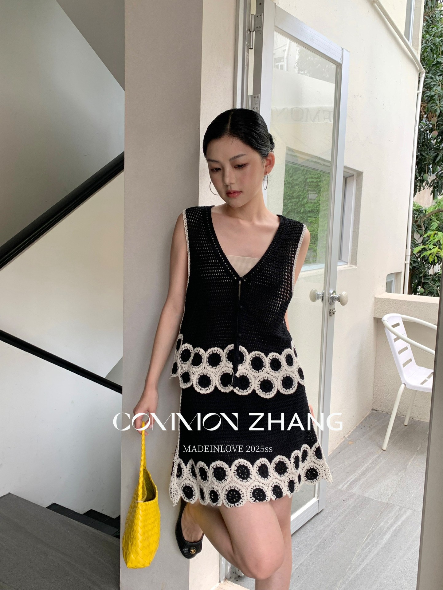 CZ ZHANG Summer French fashion Design sense floral embroidery black versatile low-waisted A-line short skirt B24109 pic 7