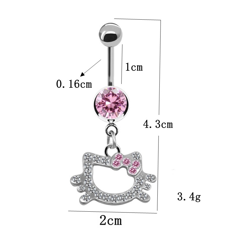 跨境热销316不锈钢合金光球肚脐环脐扣外牙脐钉欧美人体穿刺饰品详情14