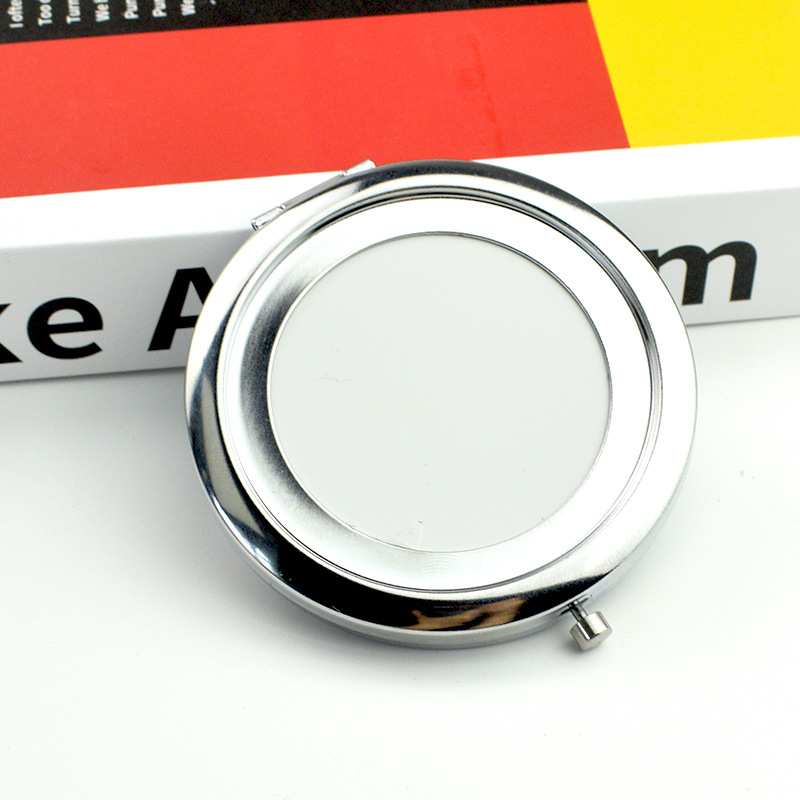 金属镜底 化妆镜 镜子底胚 双面折叠小镜子滴胶公司logo图详情12