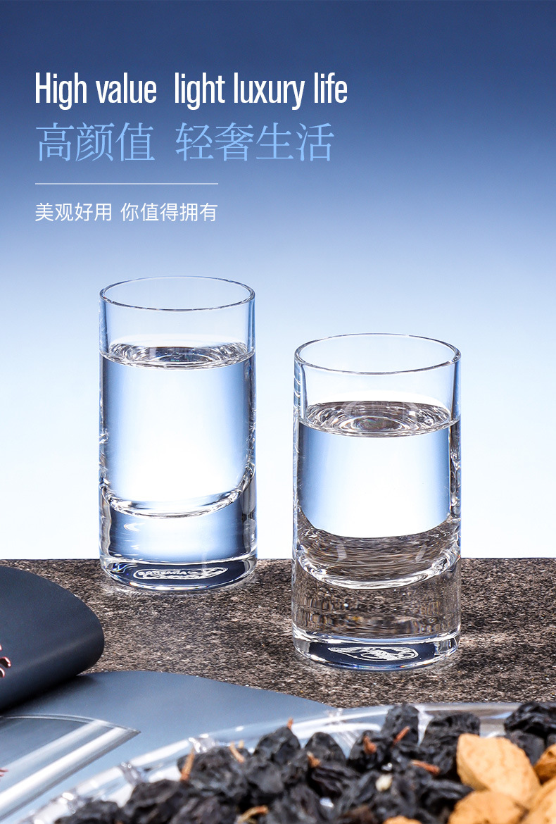 Czech imported lead-free crystal liquor and spirits cups, heat-resistant and niche design, suitable for home, hotel and commercial bulk purchase pic 12