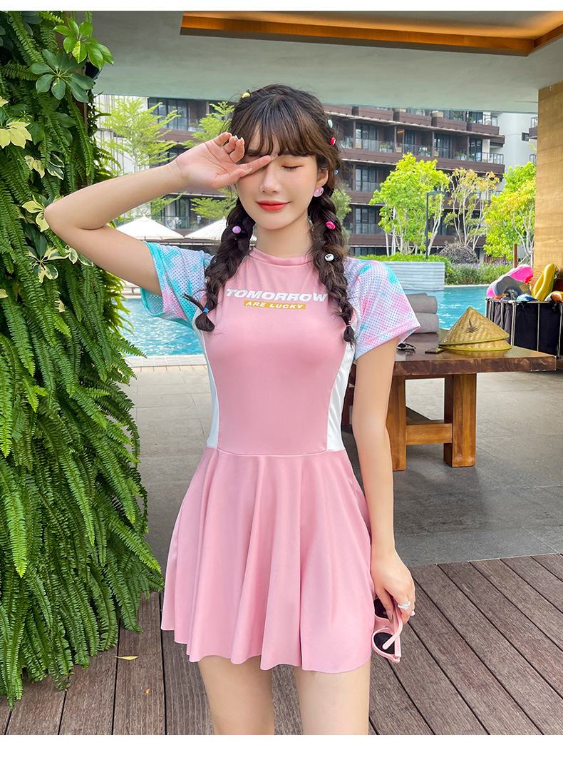 分体泳衣女温泉度假小胸聚拢女士保守裙式两件套性感显瘦遮肚泳装-810735详情53