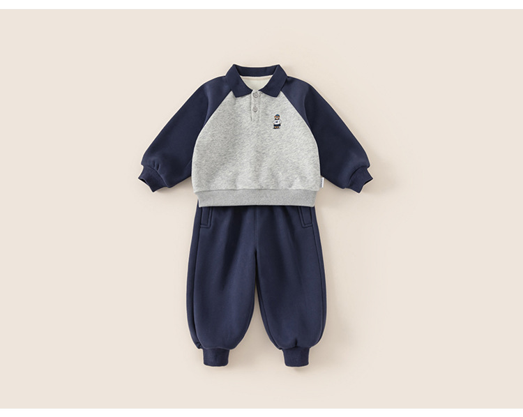 宥宝童装春季女童POLO领卫衣百褶裙两件套女童学院风套装CT24046详情16