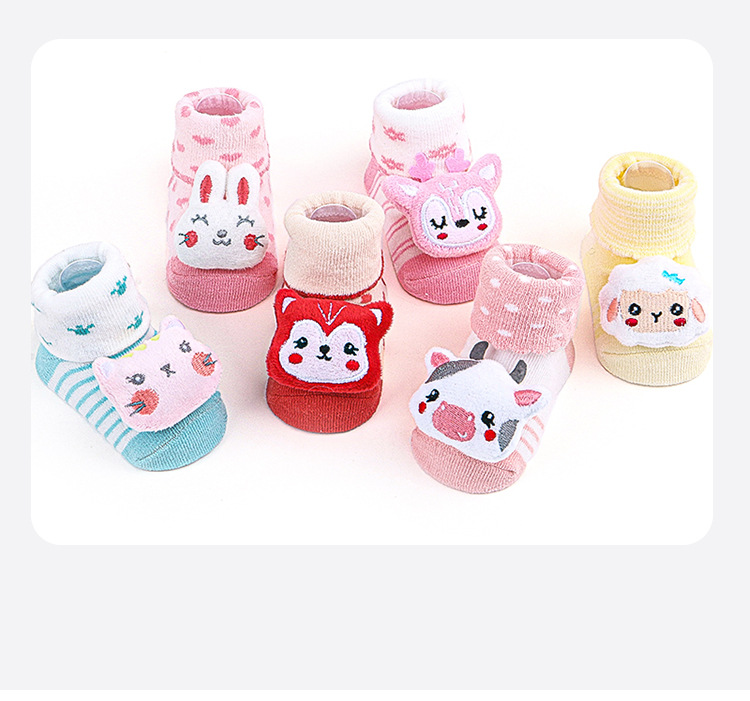 Cross-border exclusive baby socks, spring and autumn thin floor socks, cartoon doll socks with built-in bells, baby socks, and walking socks pic 14
