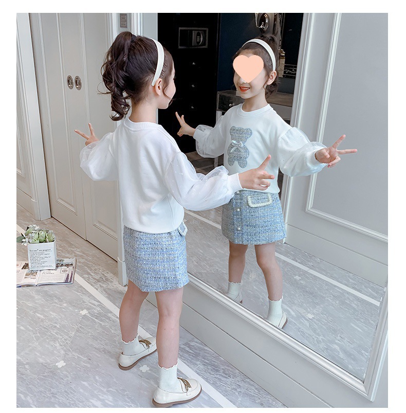 女童秋季气质短裙秋装中大童休闲韩版秋季新款小香风卫衣两件套潮详情17