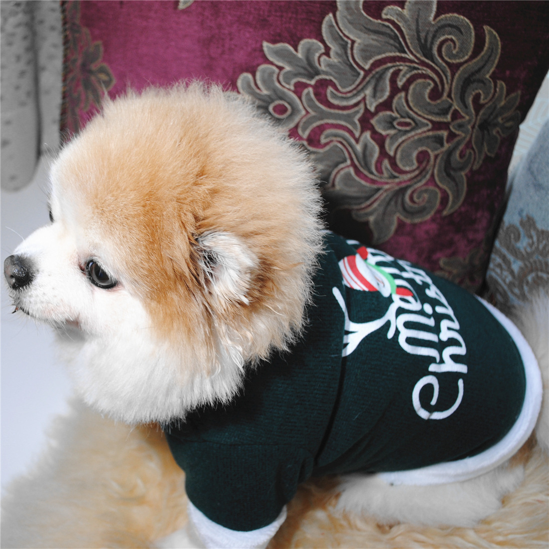 Factory direct sales of pet clothing, dog autumn and winter warm fleece, festival wear, Christmas style, snowman, elk pic 15