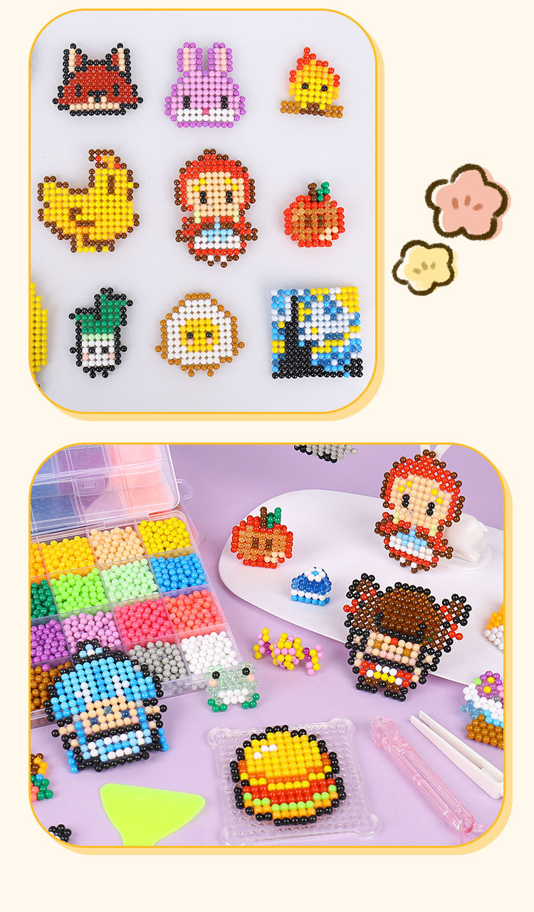 神奇魔法珠儿童diy手工制作材料水雾魔粒珠男女孩益智玩具钻石画详情12