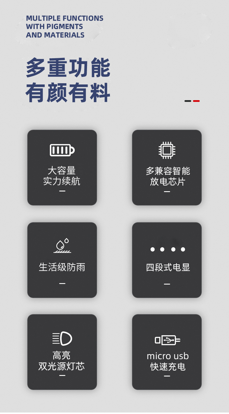 户外钓鱼应急太阳能手提灯露营充电手电筒夜骑巡逻侧灯照明灯批发详情7