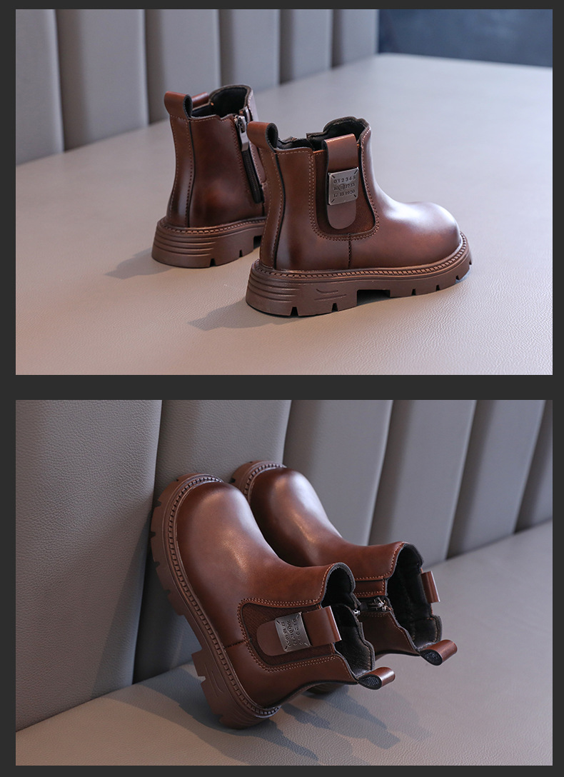 女童靴子加绒马丁靴2024秋冬季新款棉靴小女孩公主短靴百搭烟筒靴详情9