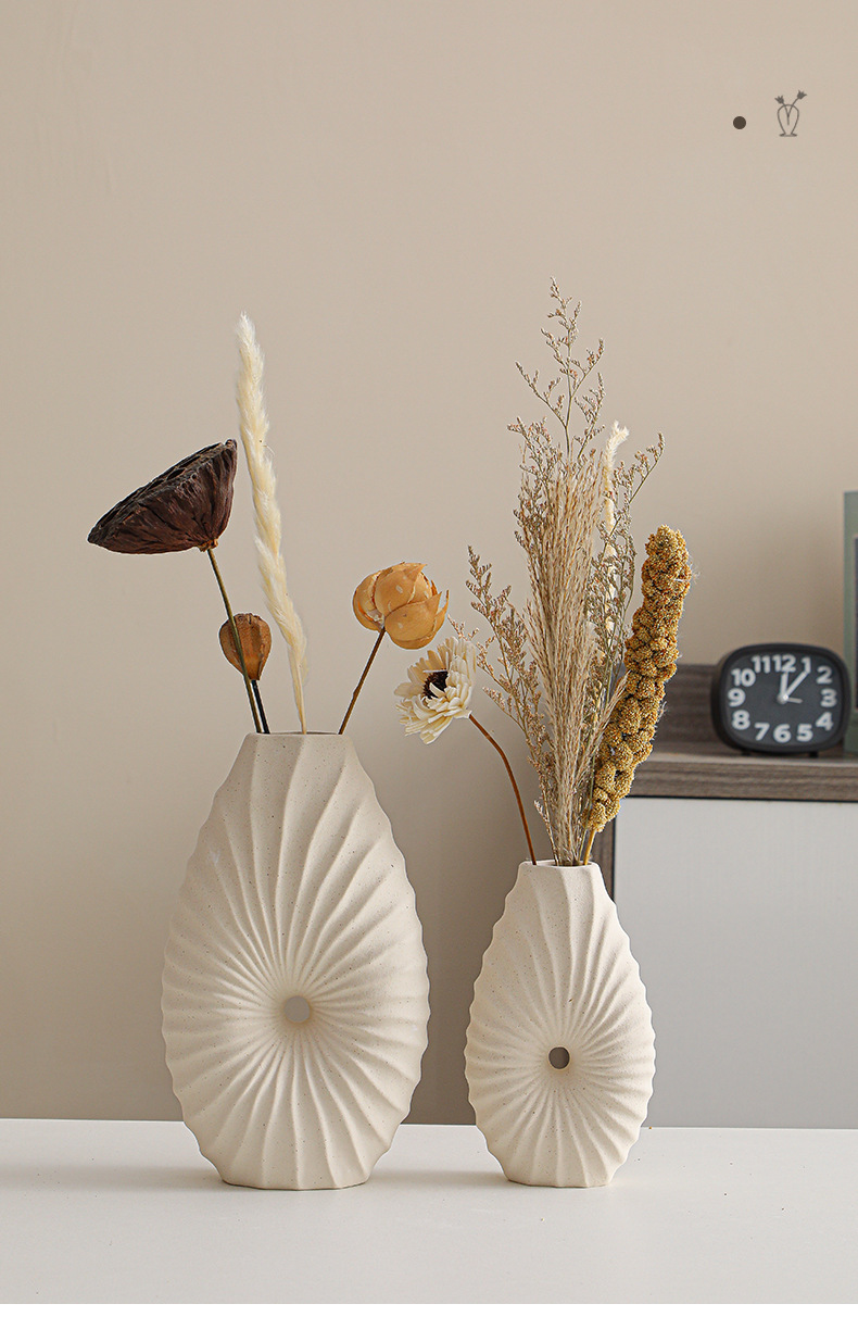 2026 New Nordic ceramic vases, simple flower arrangement vases, home living room decoration ornaments, creative vases, cross-border wholesale pic 7