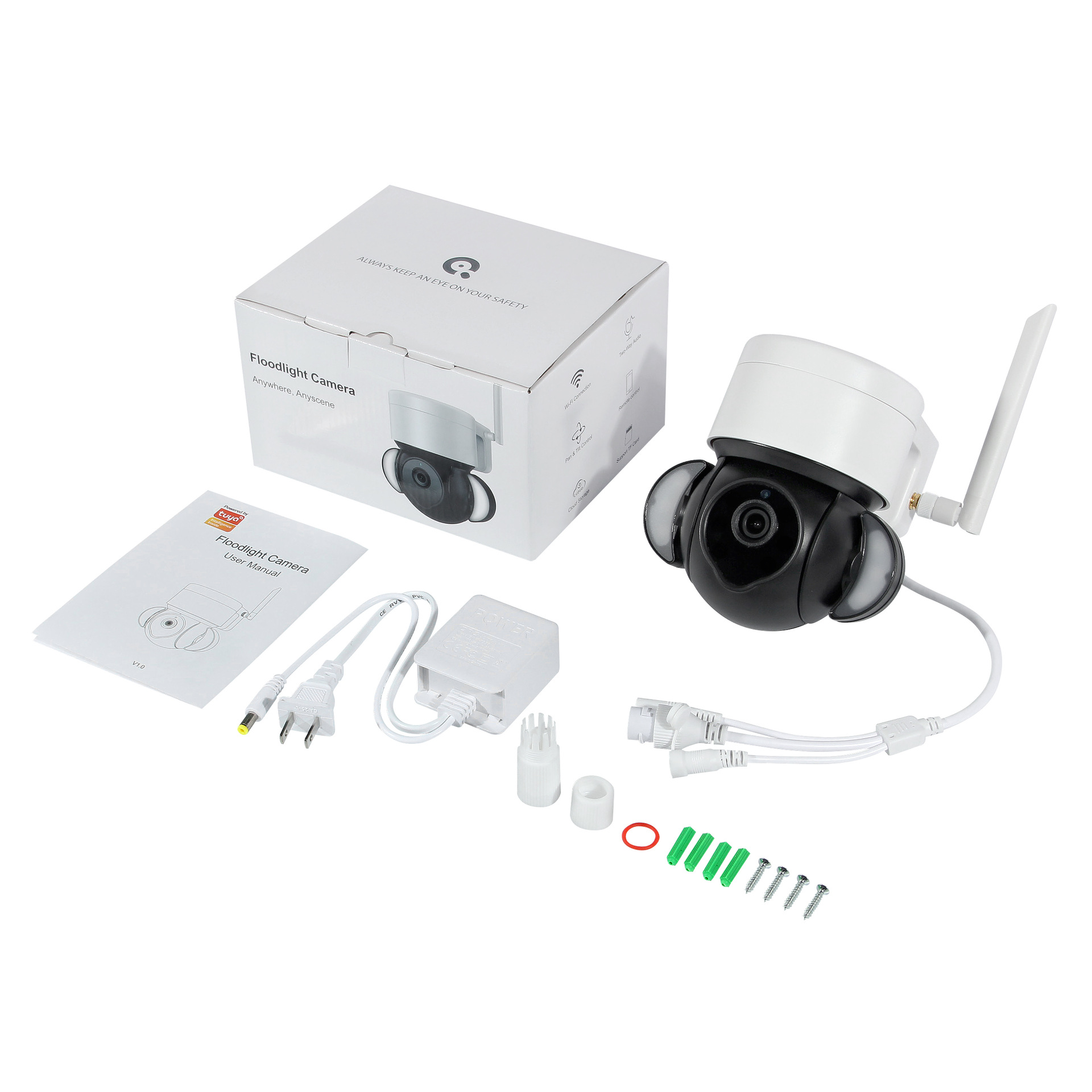 New private model: 5-megapixel high-definition night vision TUYA garden ball camera, wireless WiFi graffiti smart monitoring camera pic 19