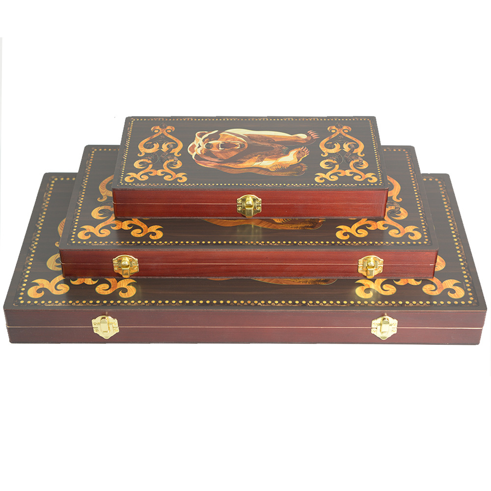 双陆棋动物熊桌游棋牌玩具娱乐派对多人木质可折叠收纳便携多尺寸详情5