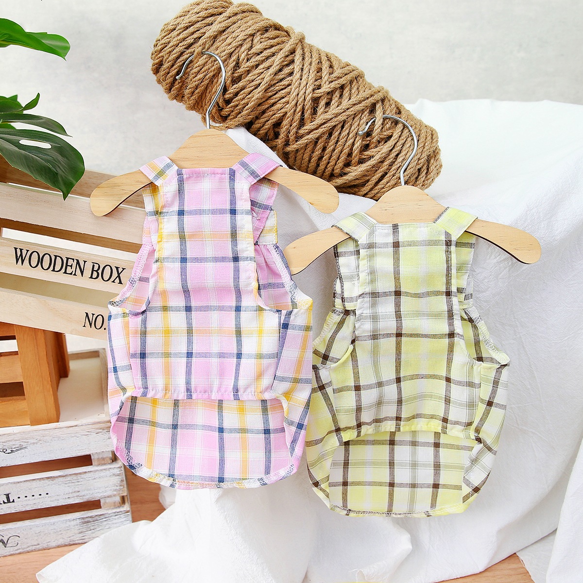 宠物公主裙衣服宠物狗狗衣服宠物服装春夏季新款23纯棉格子背带详情3
