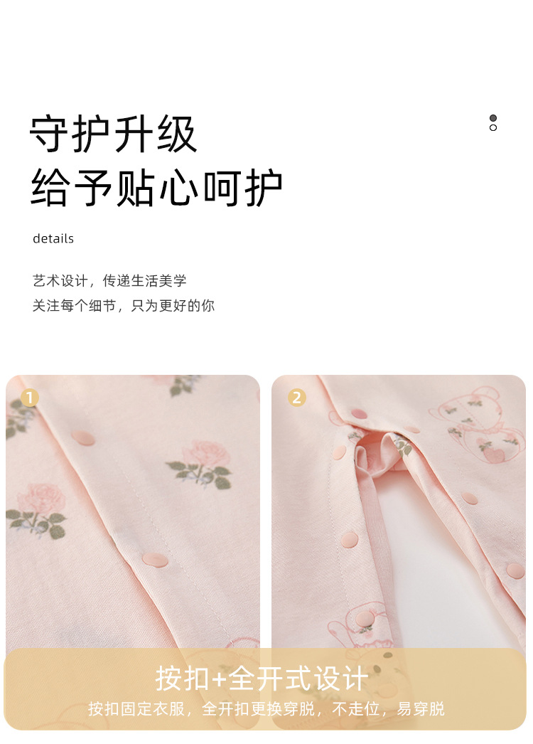 Baby coveralls of Class a pure cotton summer thin style for girls, crawling suits, boneless infants and toddlers, long-sleeved baby clothes pic 9