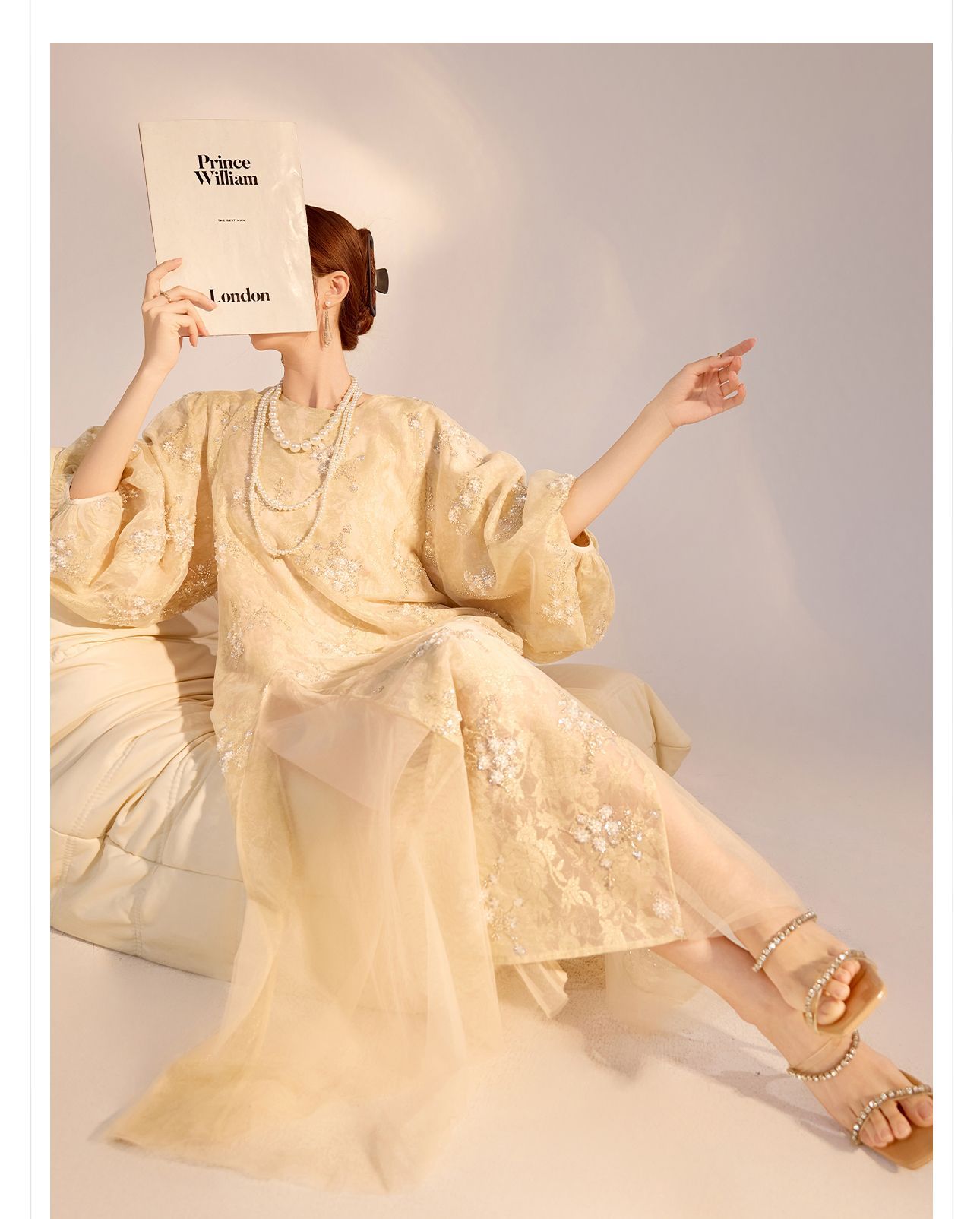 New Chinese-style high-end flower beaded embroidery dress, national style 2025 light luxury design sense elegant long dress N2034 pic 4