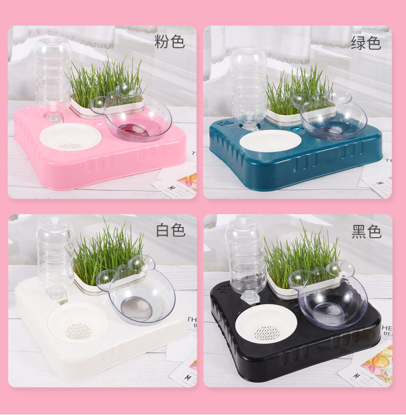 One-piece consignment cat automatic water dispenser, large cat bowl, integrated flowing water, no wet mouth, dog drinking water, cat grass, cat bowl pic 3