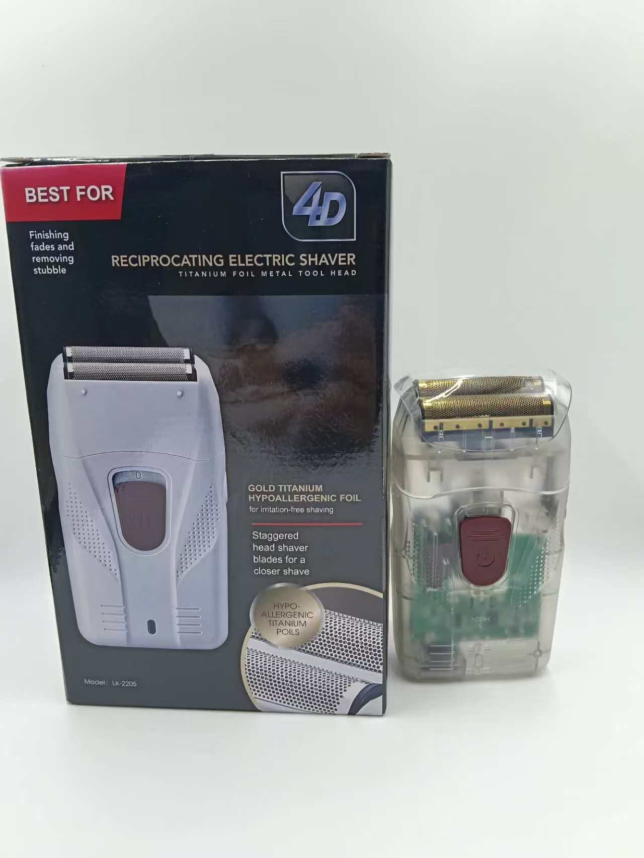 透明机身往复式电动剃须刀 4D浮动刀头 光头推白器 男士便携充电详情1