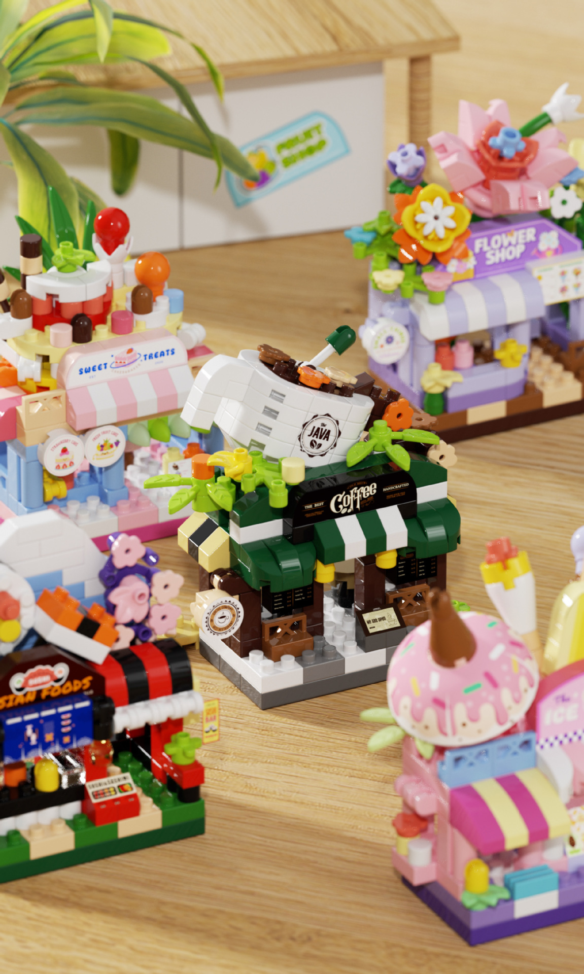 2026新款微颗粒城市街景积木小店摆件男孩女孩礼物拼装积木玩具详情6