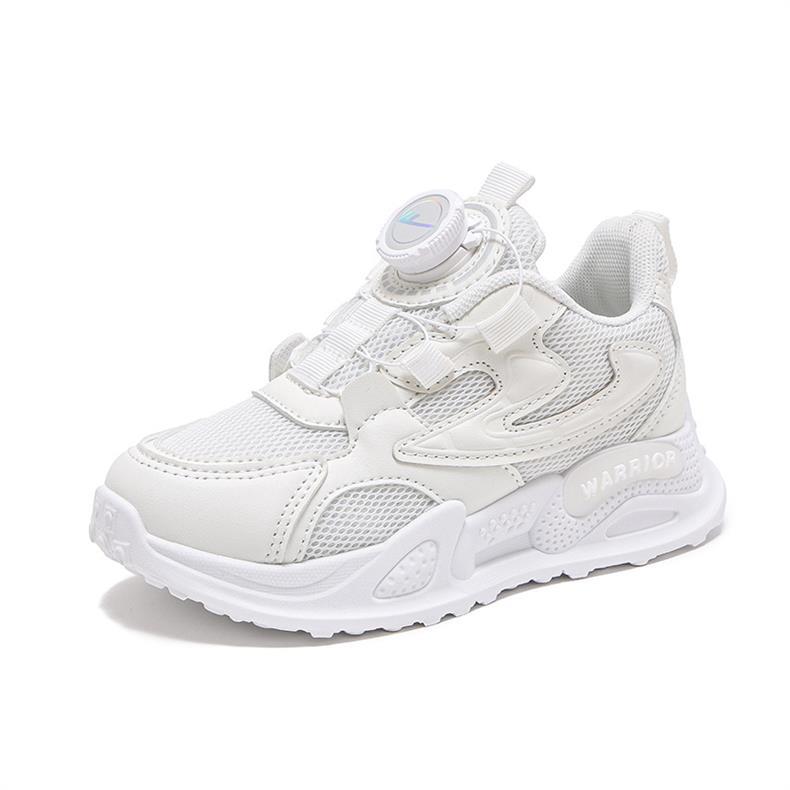 运动鞋薄网男童新款透气旋钮鞋小白小童鞋子女童中大童春夏 2024详情7