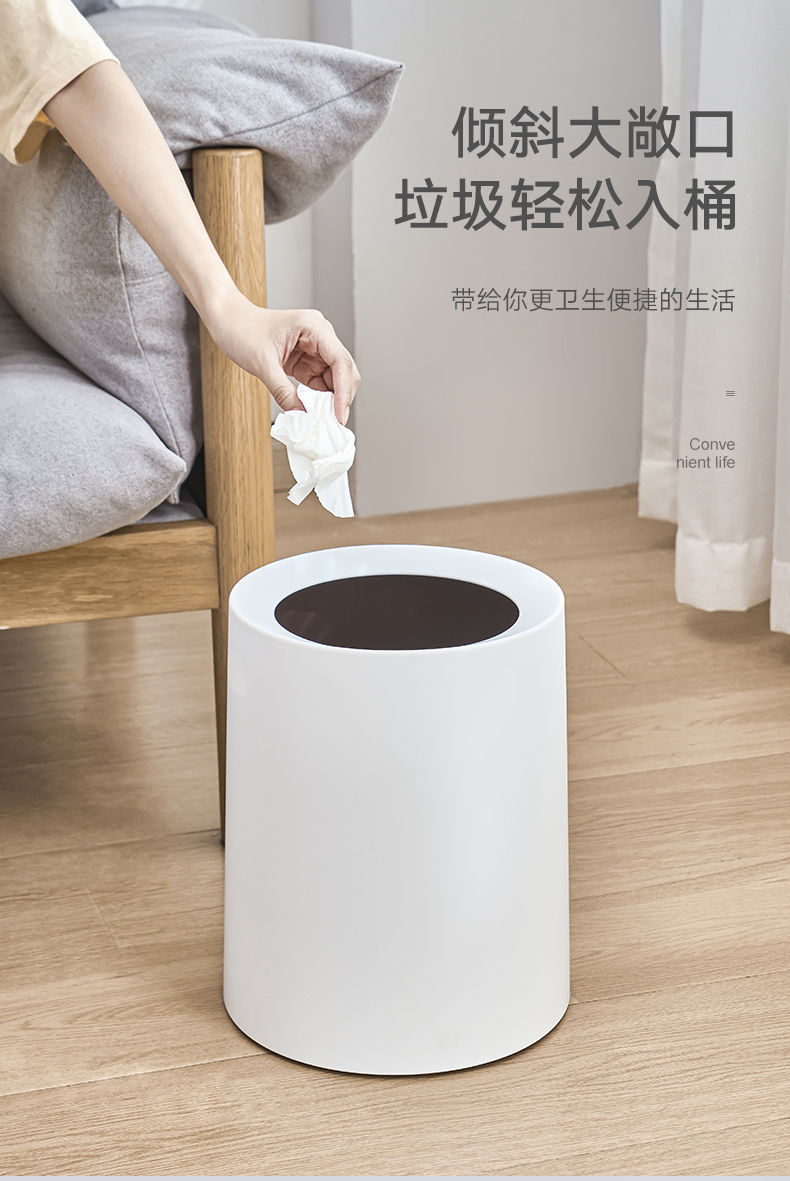 轻奢垃圾桶简约奶油风家用大容量客厅卧室厕所卫生间北欧风ins详情12