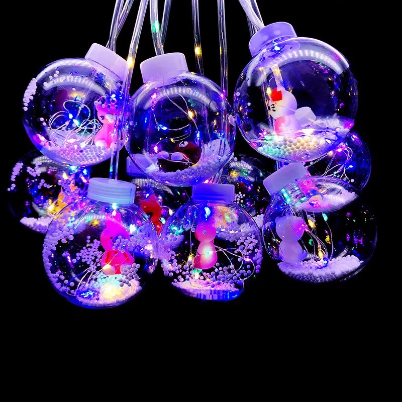 Internet-famous luminous hand-held bouncy ball lanterns, transparent flashing cartoon balls, night market square street stalls, Douyin cool toys pic 14