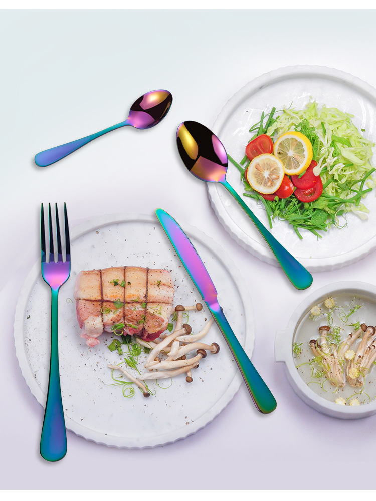 跨境1010圣诞喜庆开窗礼盒不锈钢餐具刀叉勺四主件24件礼盒套装详情7