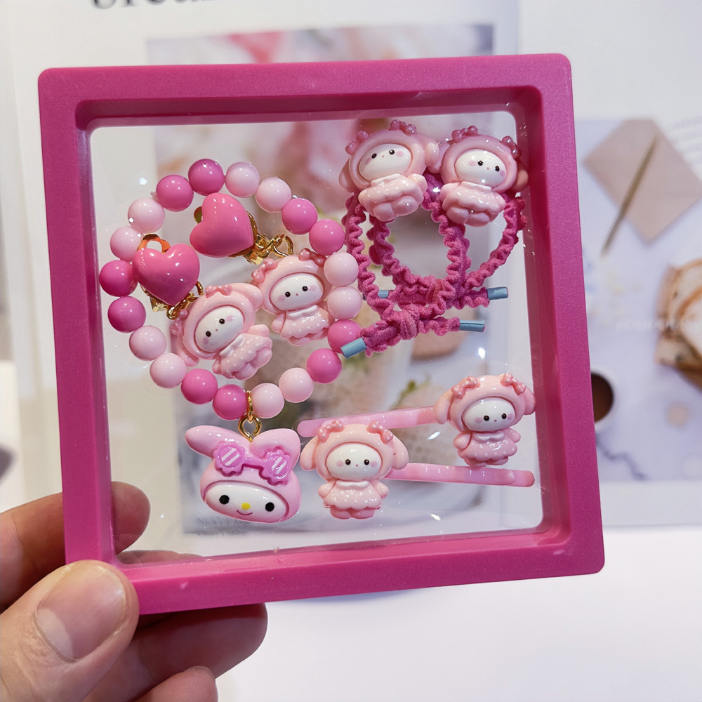 热卖儿童手链卡通库洛米礼盒女孩公主戒指女童生日礼物宝宝首饰盒详情7