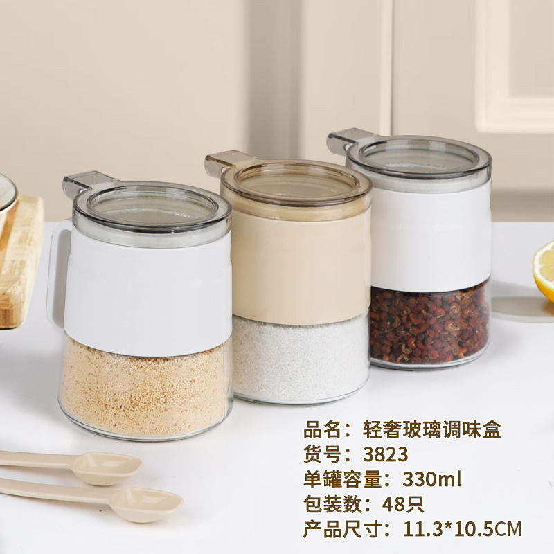 玻璃调味罐单个装轻奢玻璃调味盒单个随意组合用厨房家用详情1
