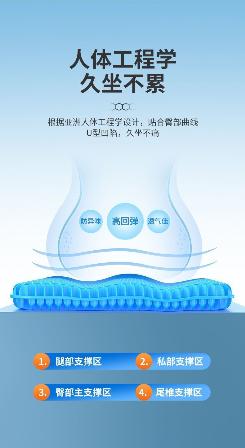 夏季凉垫冰垫蜂窝凝胶坐垫软屁垫办公室久坐冰凉汽车夏天垫怀炉套详情17