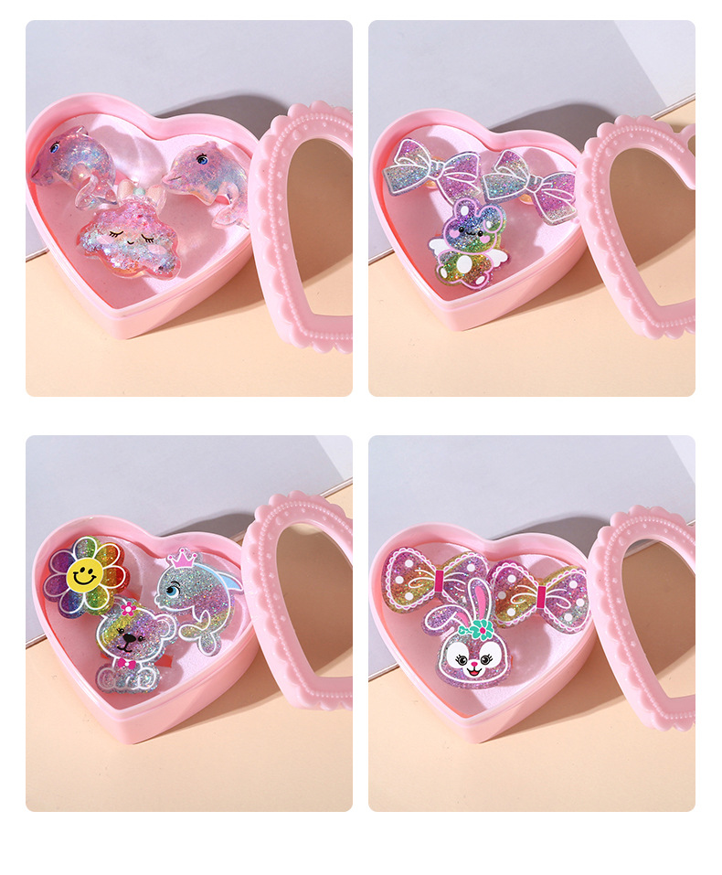 新品儿童戒指美人鱼造型一盒女童手饰套装小女孩装扮玩具戒指详情7