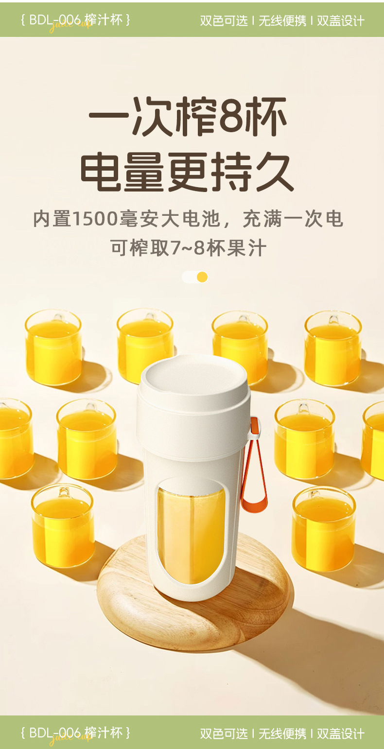 Cross-border juicer, portable rechargeable small juicer cup, household multi-functional ice crushing juice blender, juicer pic 10