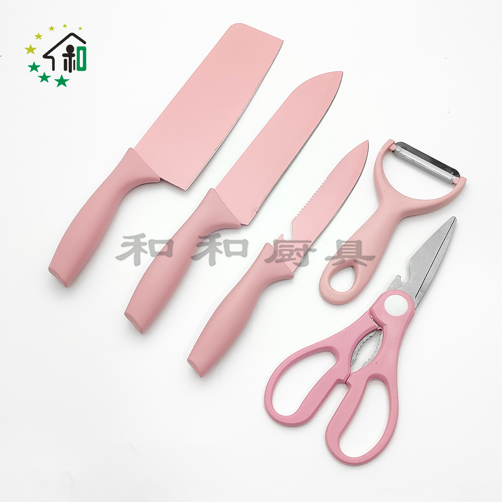 现货厨房不锈钢刀具6件套刀 家用宝宝辅食刀水果刀剪组合礼品套装详情10