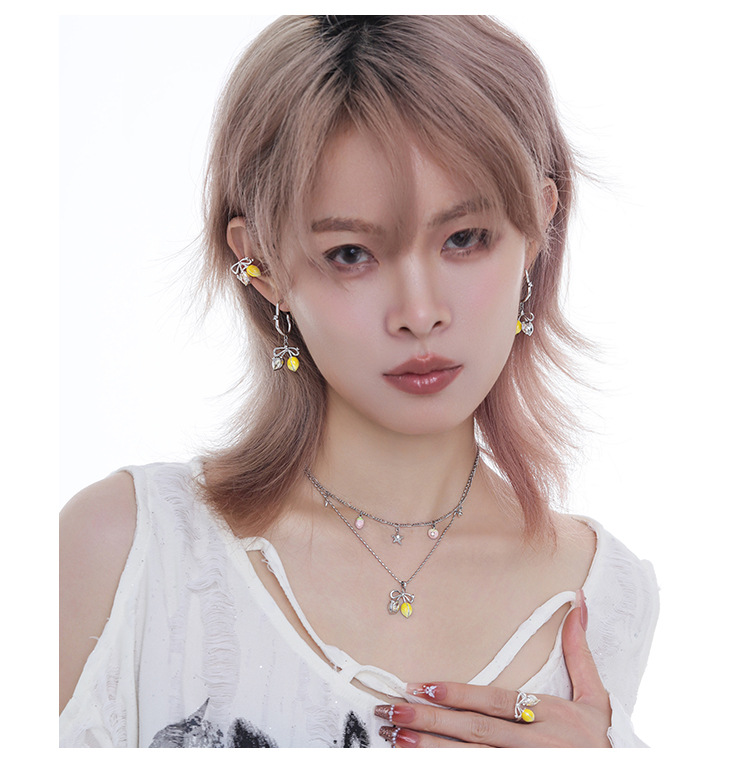 【 Customization 】 Dopamine Lemon Story Series Earrings, original design for women, sweet and fresh summer stud earrings pic 8