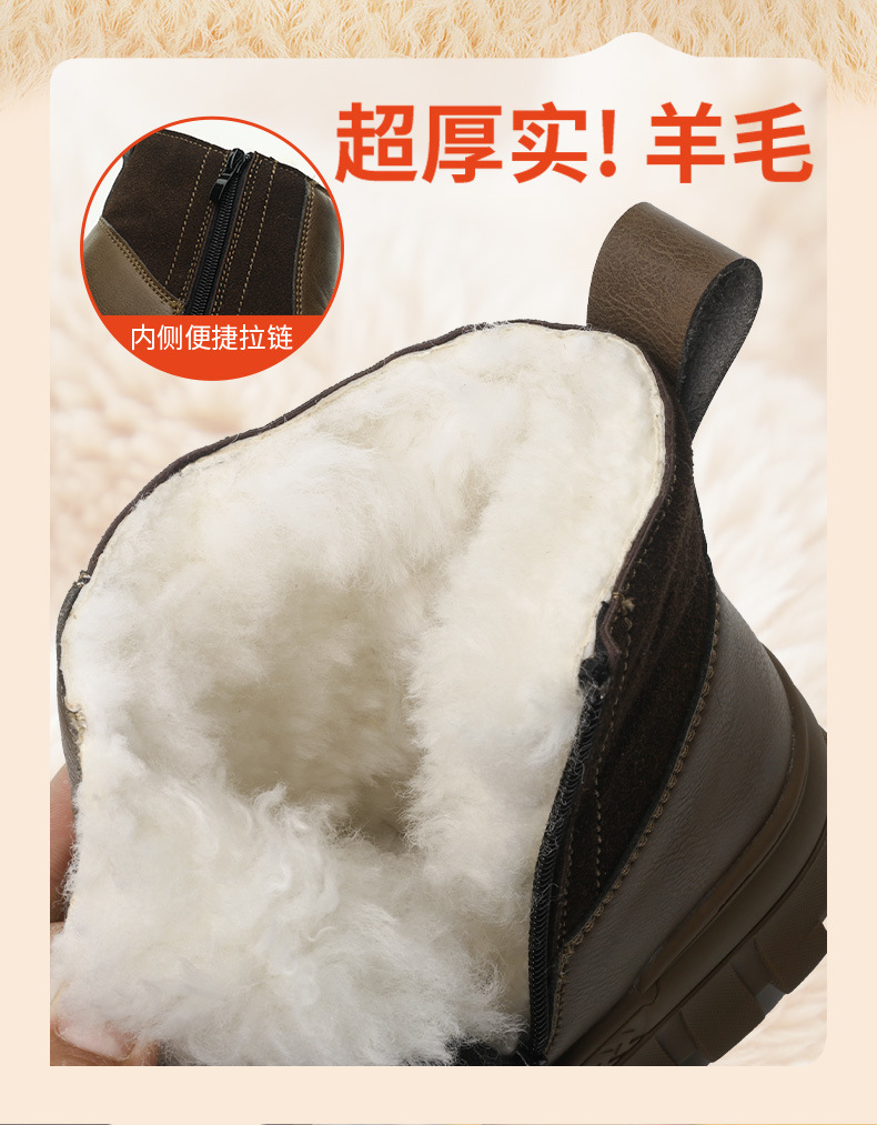 冬季羊毛劳保鞋男防砸轻便塑包头防护鞋防寒保暖加棉工作鞋工地鞋防滑劳友男士劳保鞋批发详情5